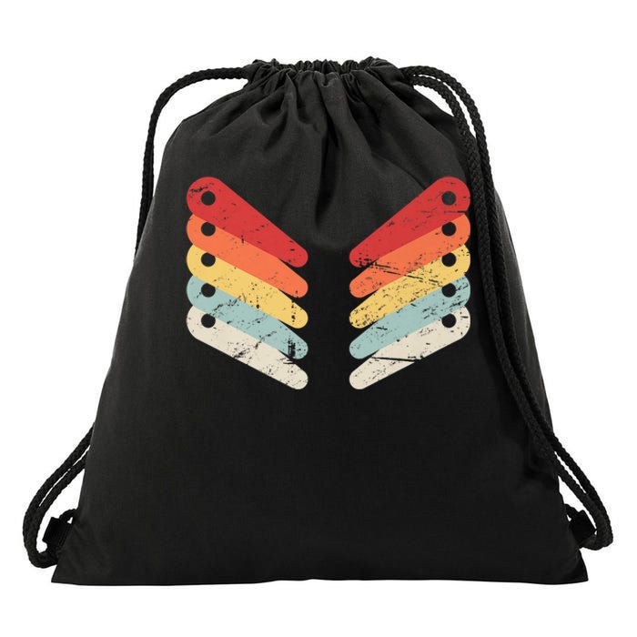 Vintage Retro Arcade Pinball Drawstring Bag