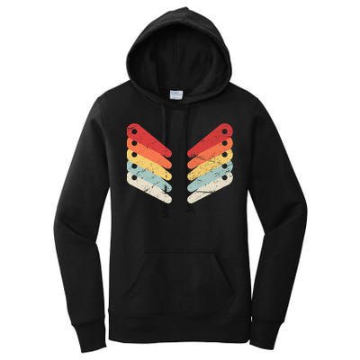 Vintage Retro Arcade Pinball Women's Pullover Hoodie