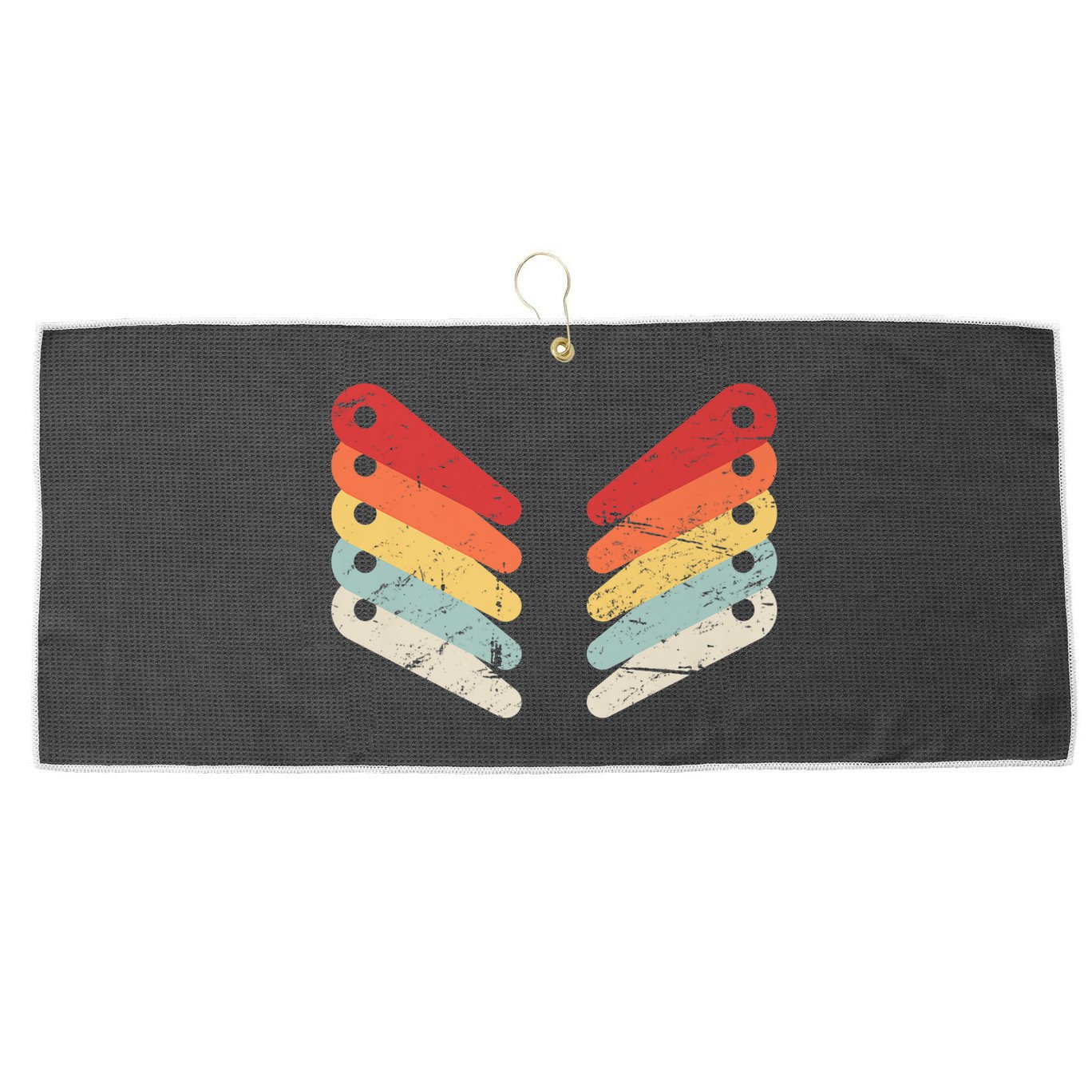 Vintage Retro Arcade Pinball Large Microfiber Waffle Golf Towel