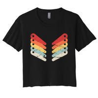 Vintage Retro Arcade Pinball Women's Crop Top Tee