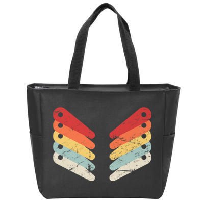 Vintage Retro Arcade Pinball Zip Tote Bag