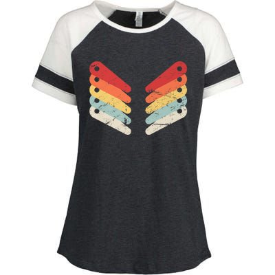 Vintage Retro Arcade Pinball Enza Ladies Jersey Colorblock Tee