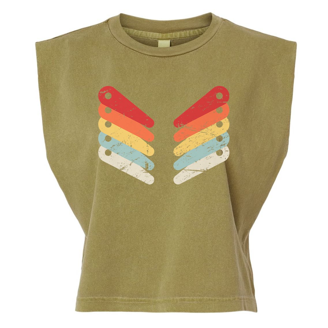 Vintage Retro Arcade Pinball Garment-Dyed Women's Muscle Tee