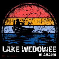 Vintage Retro Alabama Wedowee Lake Summer Fishing Tall T-Shirt