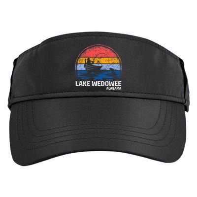 Vintage Retro Alabama Wedowee Lake Summer Fishing Adult Drive Performance Visor