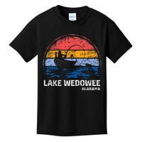 Vintage Retro Alabama Wedowee Lake Summer Fishing Kids T-Shirt