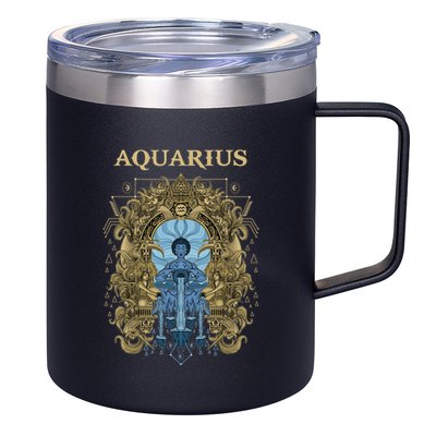 Vintage Retro Aquarius Zodiac 12oz Stainless Steel Coffee Mug