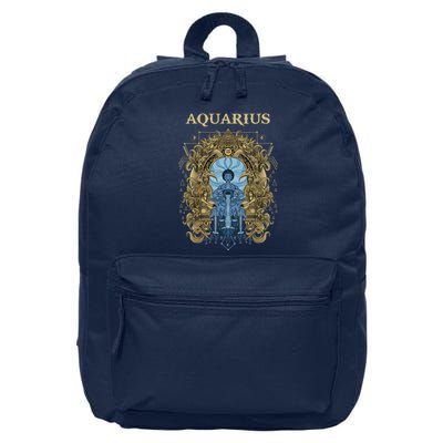 Vintage Retro Aquarius Zodiac 16 in Basic Backpack