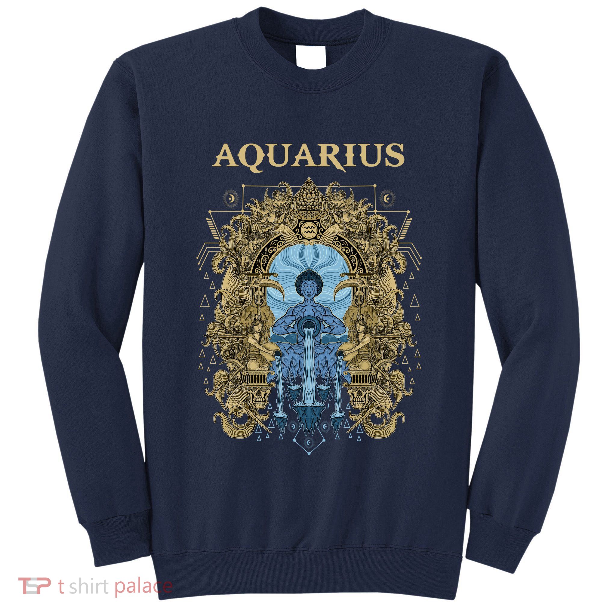 Vintage Retro Aquarius Zodiac Tall Sweatshirt
