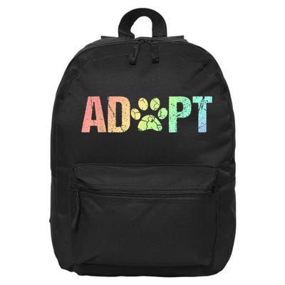 Vintage Rainbow Adopt A Dog Rescue Foster Adoption Month 16 in Basic Backpack