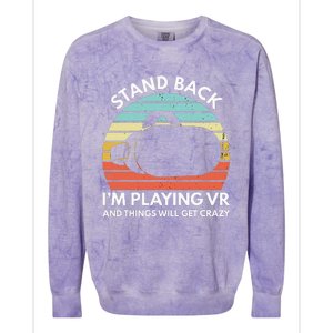 Virtual Reality Athlete Funny Vr Gamer Saying Colorblast Crewneck Sweatshirt