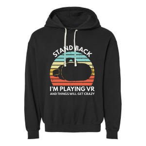 Virtual Reality Athlete Funny Vr Gamer Saying Garment-Dyed Fleece Hoodie