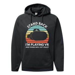 Virtual Reality Athlete Funny Vr Gamer Saying Performance Fleece Hoodie