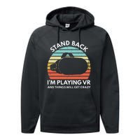 Virtual Reality Athlete Funny Vr Gamer Saying Performance Fleece Hoodie