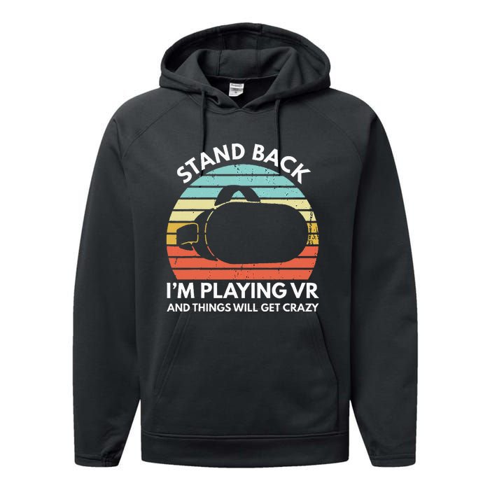 Virtual Reality Athlete Funny Vr Gamer Saying Performance Fleece Hoodie