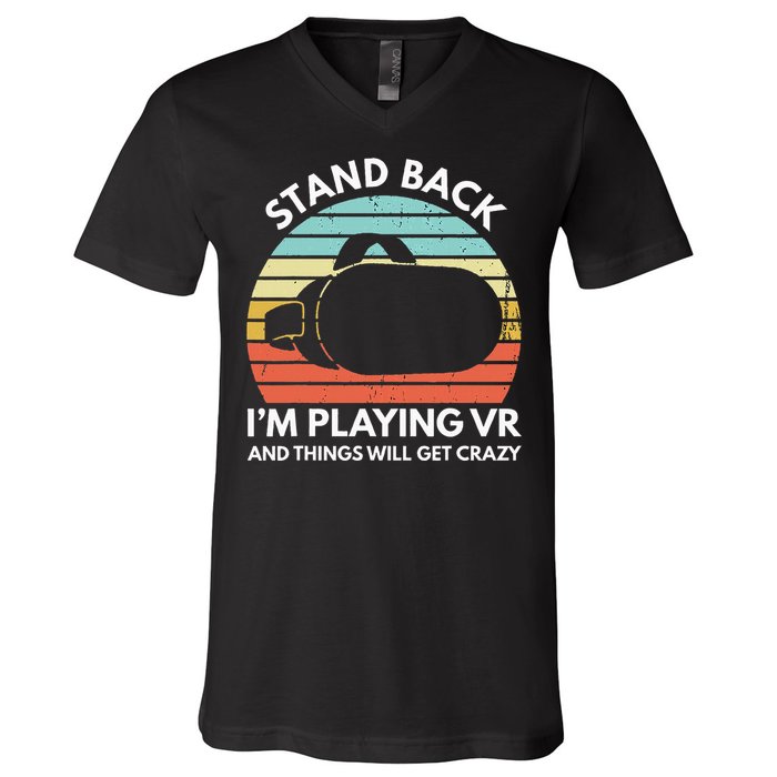 Virtual Reality Athlete Funny Vr Gamer Saying V-Neck T-Shirt