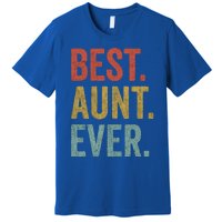 Vintage Retro Aunt Present Idea Best Aunt Ever Funny Gift Premium T-Shirt