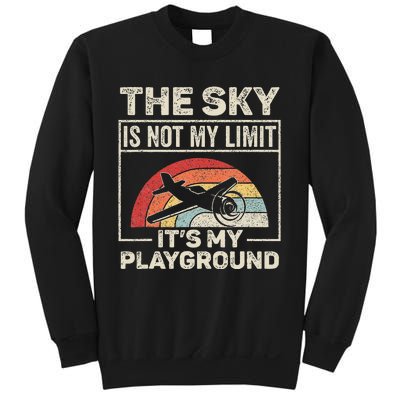 Vintage Retro Airplane Aviation Pilot Aircraft Aeroplane Sweatshirt