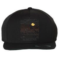 Vintage Retro Arches National Park Delicate Arch Moab Utah Wool Snapback Cap