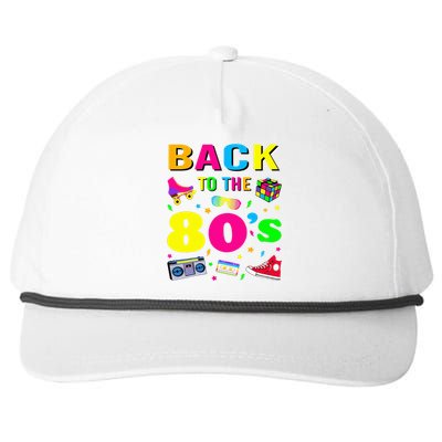 Vintage Retro Back To 80's Graphic Design Snapback Five-Panel Rope Hat