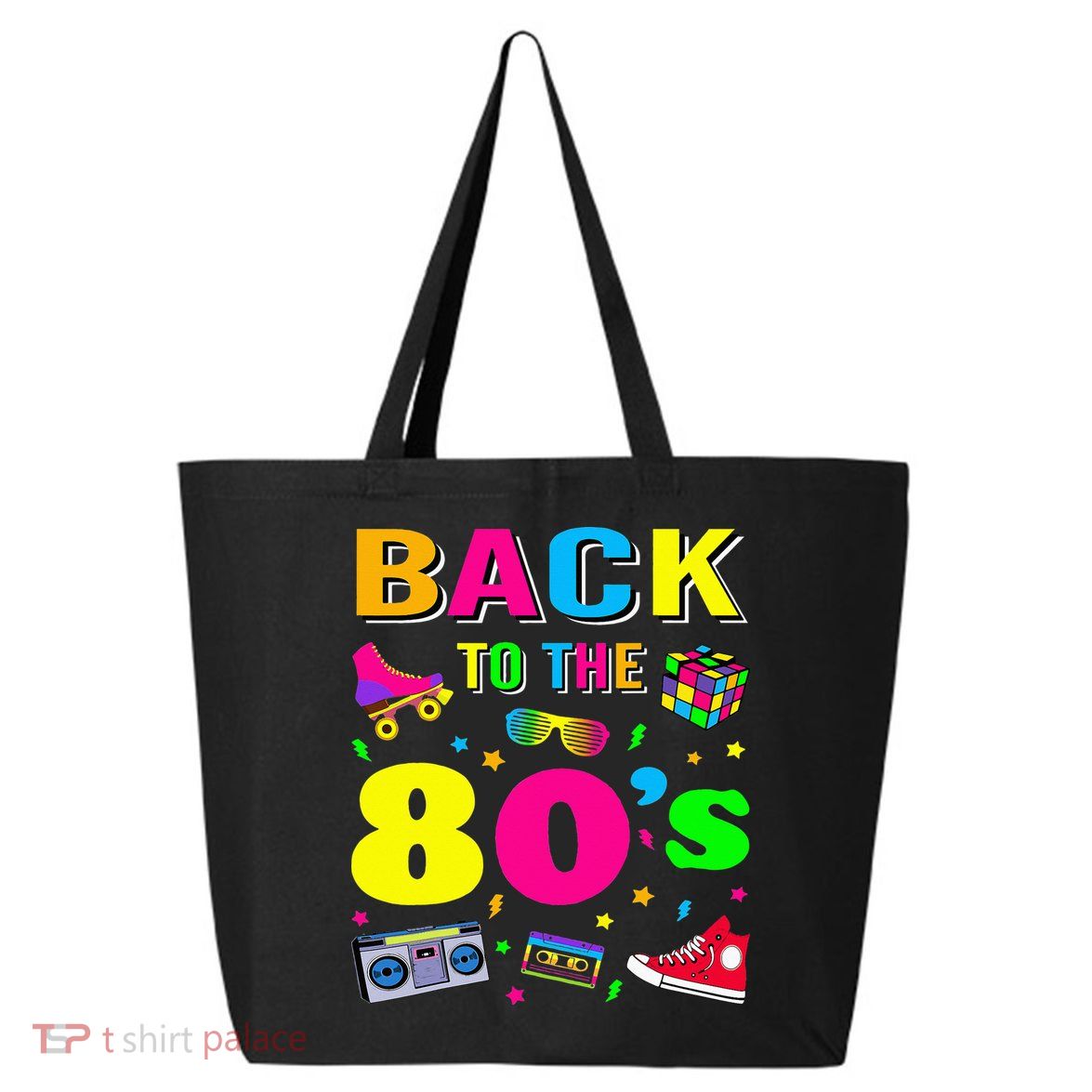 Vintage Retro Back To 80's Graphic Design 25L Jumbo Tote