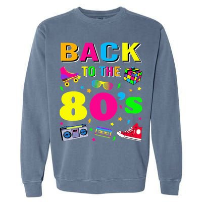 Vintage Retro Back To 80's Graphic Design Garment-Dyed Sweatshirt