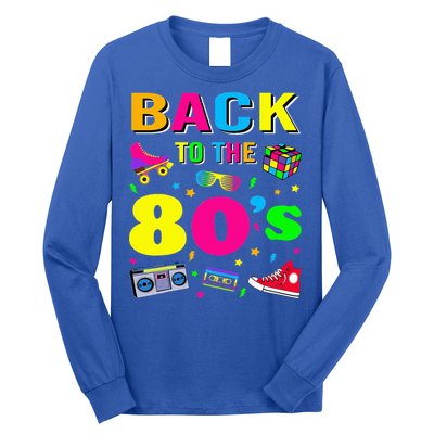 Vintage Retro Back To 80's Graphic Design Long Sleeve Shirt