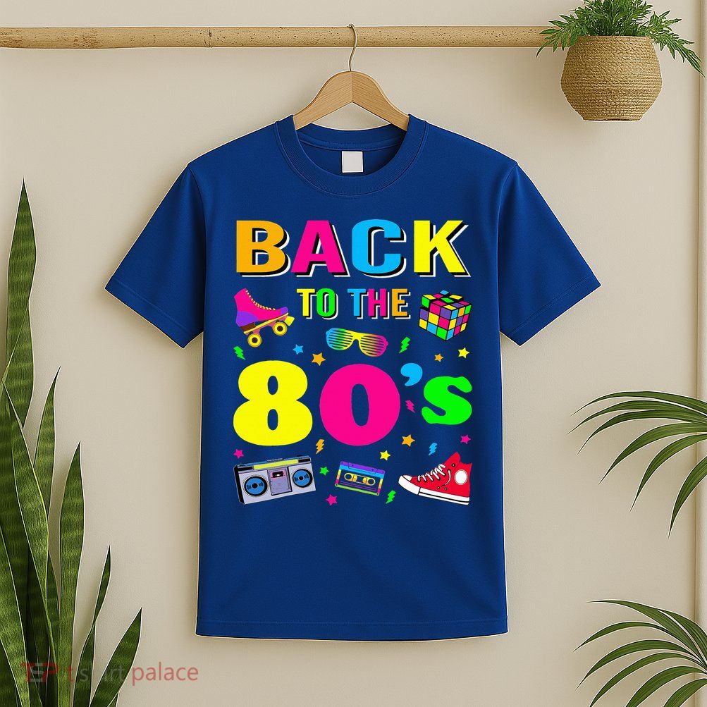 Vintage Retro Back To 80's Graphic Design T-Shirt
