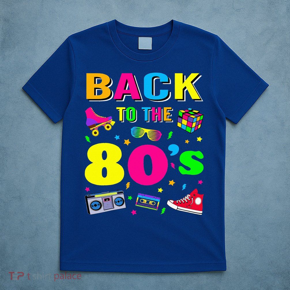 Vintage Retro Back To 80's Graphic Design T-Shirt