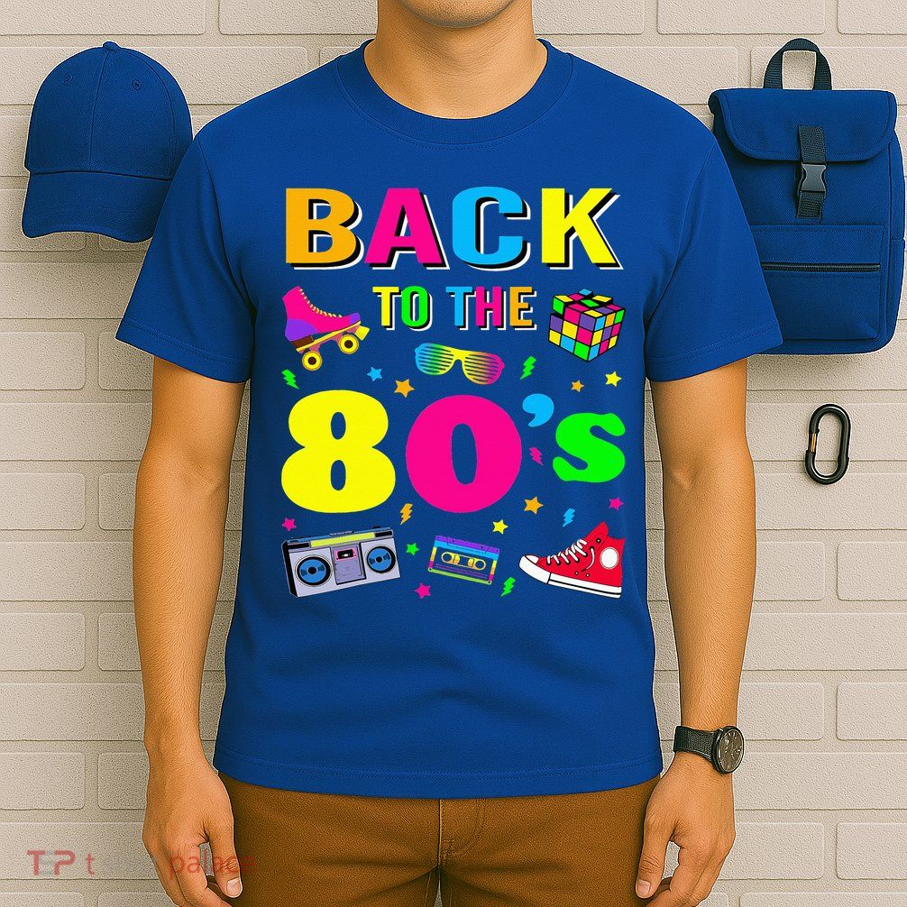 Vintage Retro Back To 80's Graphic Design T-Shirt