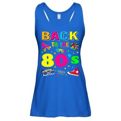 Vintage Retro Back To 80's Graphic Design Ladies Essential Flowy Tank