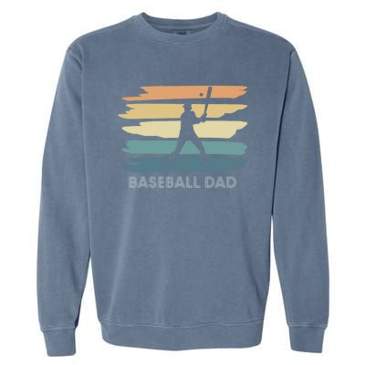 Vintage Retro Baseball Dad Meaningful Gift Garment-Dyed Sweatshirt