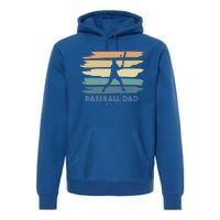 Vintage Retro Baseball Dad Meaningful Gift Premium Hoodie