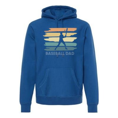 Vintage Retro Baseball Dad Meaningful Gift Premium Hoodie