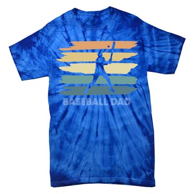 Vintage Retro Baseball Dad Meaningful Gift Tie-Dye T-Shirt