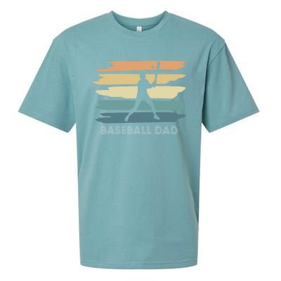 Vintage Retro Baseball Dad Meaningful Gift Sueded Cloud Jersey T-Shirt