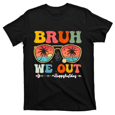 Vintage Retro Bruh We Out Teachers End Of School Year Teacher Summer Gift T-Shirt