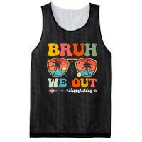 Vintage Retro Bruh We Out Teachers End Of School Year Teacher Summer Gift Mesh Reversible Basketball Jersey Tank