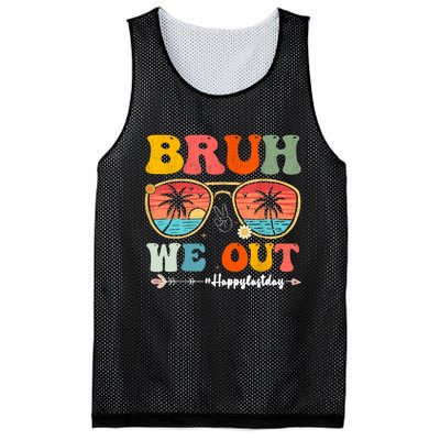 Vintage Retro Bruh We Out Teachers End Of School Year Teacher Summer Gift Mesh Reversible Basketball Jersey Tank