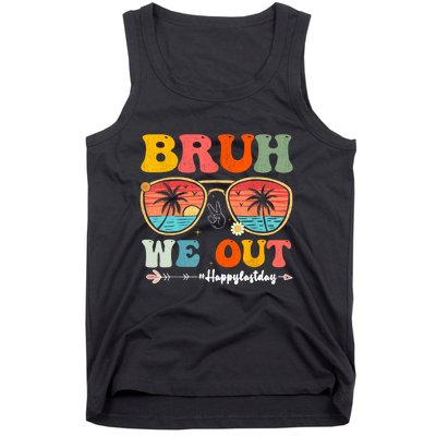 Vintage Retro Bruh We Out Teachers End Of School Year Teacher Summer Gift Tank Top