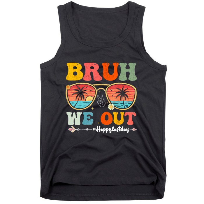 Vintage Retro Bruh We Out Teachers End Of School Year Teacher Summer Gift Tank Top