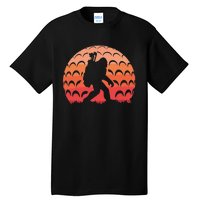 Vintage Retro Bigfoot Golf Golfer Sasquatch Tall T-Shirt