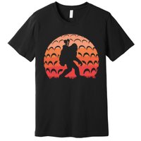 Vintage Retro Bigfoot Golf Golfer Sasquatch Premium T-Shirt