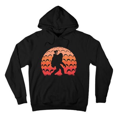 Vintage Retro Bigfoot Golf Golfer Sasquatch Tall Hoodie