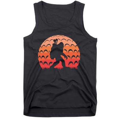 Vintage Retro Bigfoot Golf Golfer Sasquatch Tank Top