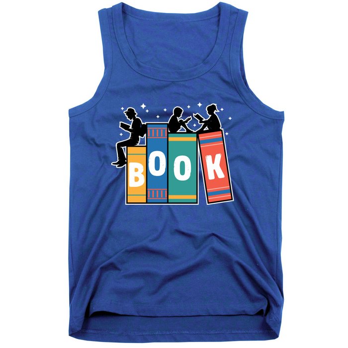 Vintage Retro Book Bookaholic Bookworm Librarian Reading Gift Tank Top