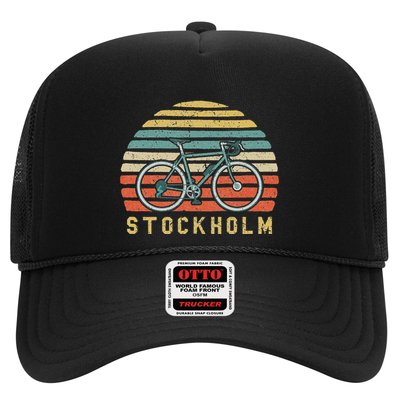 Vintage Retro Bike Stockholm Sweden Cyclist Trucker Hat