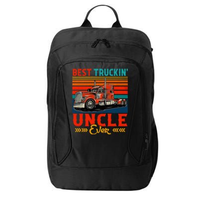 Vintage Retro Best Truckin Uncle Ever Funny Truck Driver City Backpack