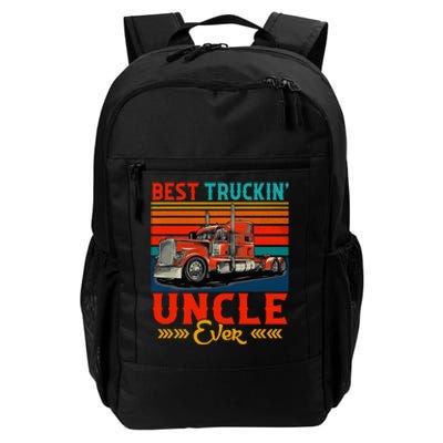 Vintage Retro Best Truckin Uncle Ever Funny Truck Driver Daily Commute Backpack