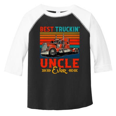 Vintage Retro Best Truckin Uncle Ever Funny Truck Driver Toddler Fine Jersey T-Shirt